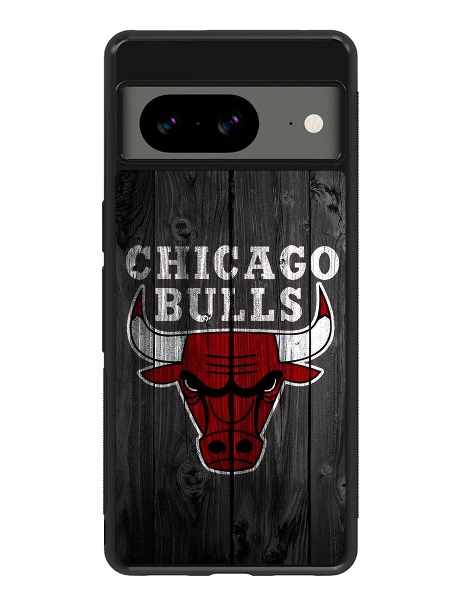 Chicago Bulls Wood Background Google Pixel 8A Case QC10688