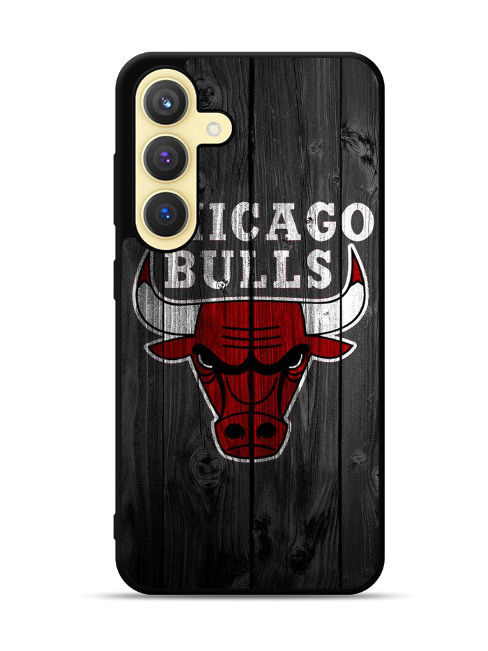 Chicago Bulls Wood Background Samsung Galaxy S24 FE 5G Case OV10688