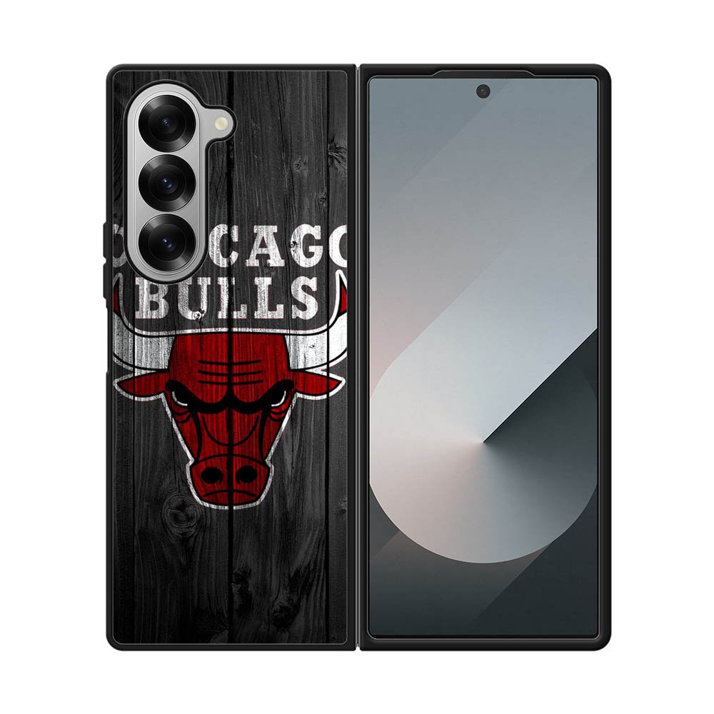Chicago Bulls Wood Background Samsung Galaxy Z Fold 7 5G Case QC10688