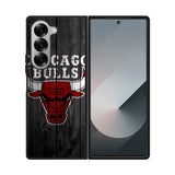 Chicago Bulls Wood Background Samsung Galaxy Z Fold 7 5G Case QC10688