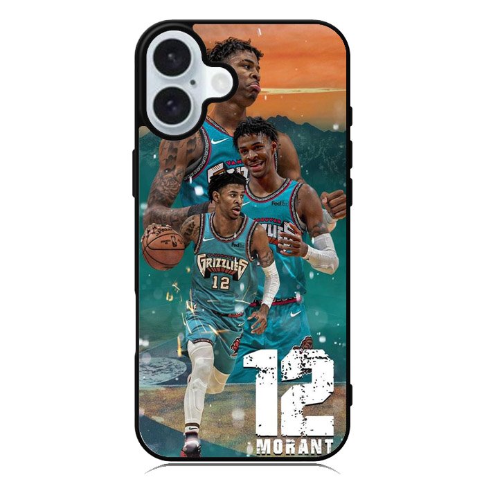 12 Morant Memphis Grizzlies iPhone 16 Plus Case QC10625