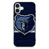 Memphis Grizzlies Wood Logo iPhone 16 Case QC10492