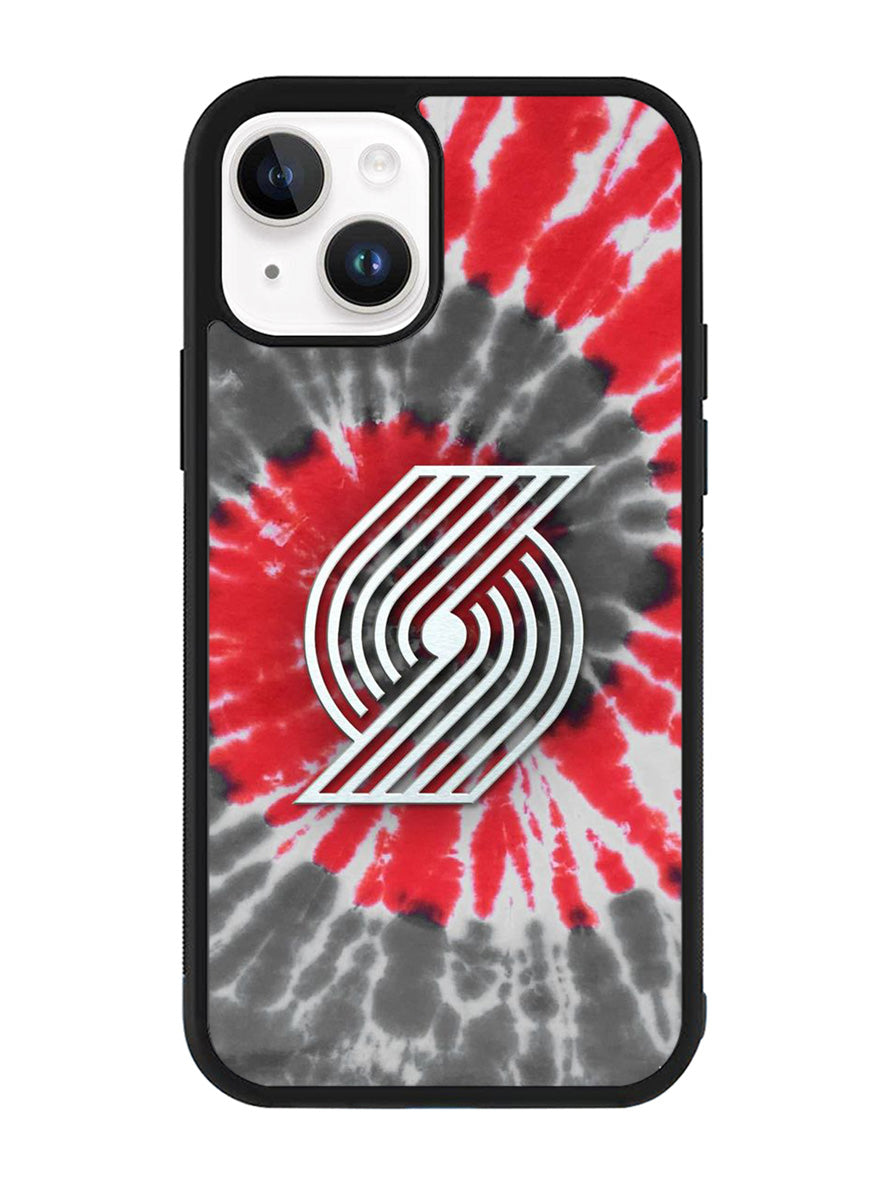 Portland Trailblazers Tie Dye Style Logo iPhone 15 Case OV10397