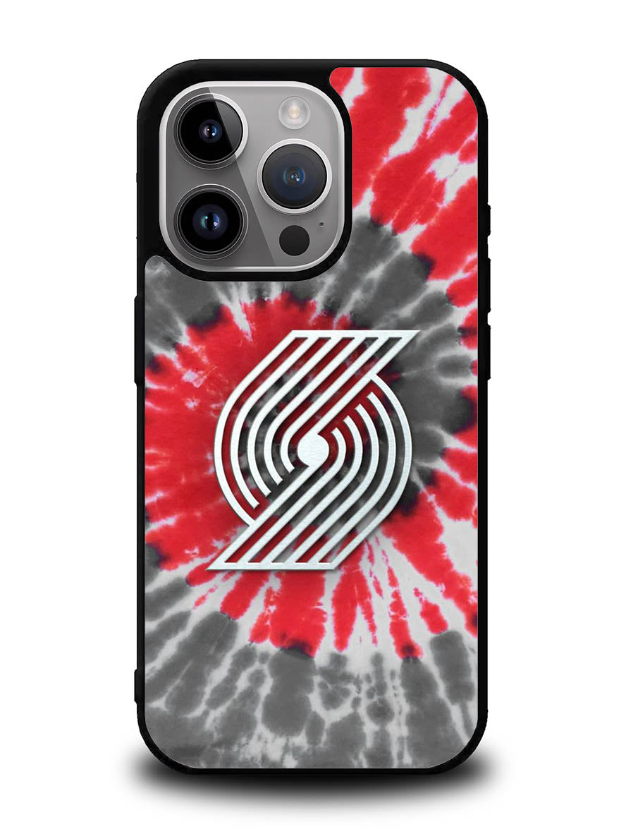 Portland Trailblazers Tie Dye Style Logo iPhone 14 Pro Case QC10397