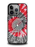 Portland Trailblazers Tie Dye Style Logo iPhone 14 Pro Case QC10397