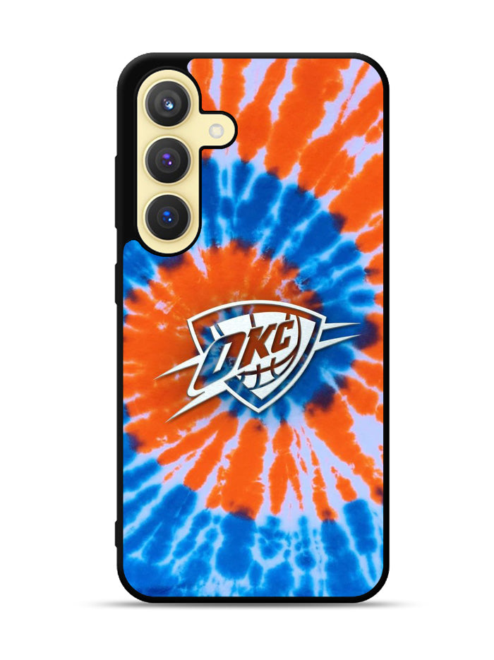 Oklahoma City Thunder Tie Dye Style Logo Samsung Galaxy S24 Plus 5G , Samsung Galaxy S24+ 5G Case OV10520