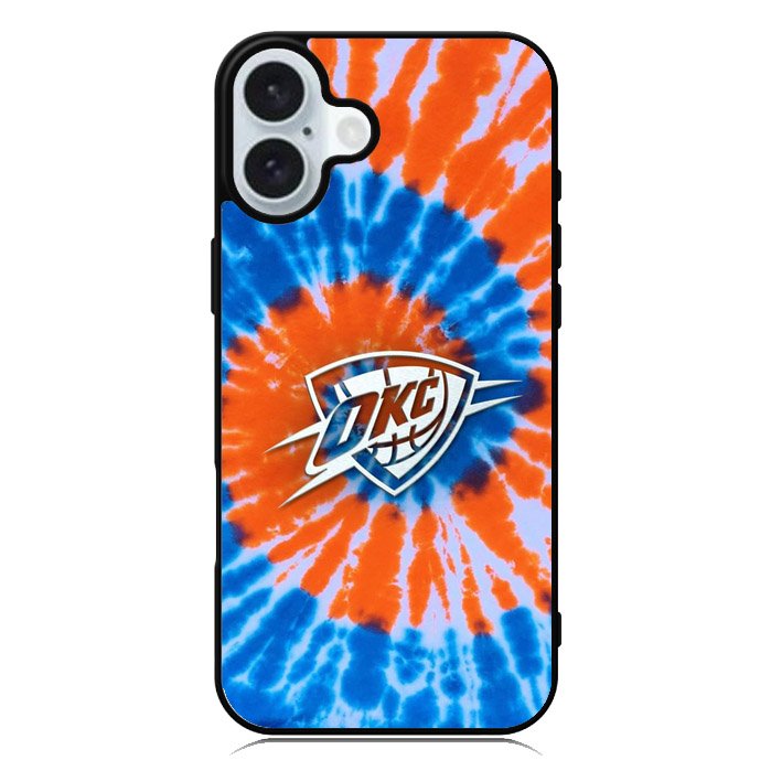 Oklahoma City Thunder Tie Dye Style Logo iPhone 16 Plus Case QC10520