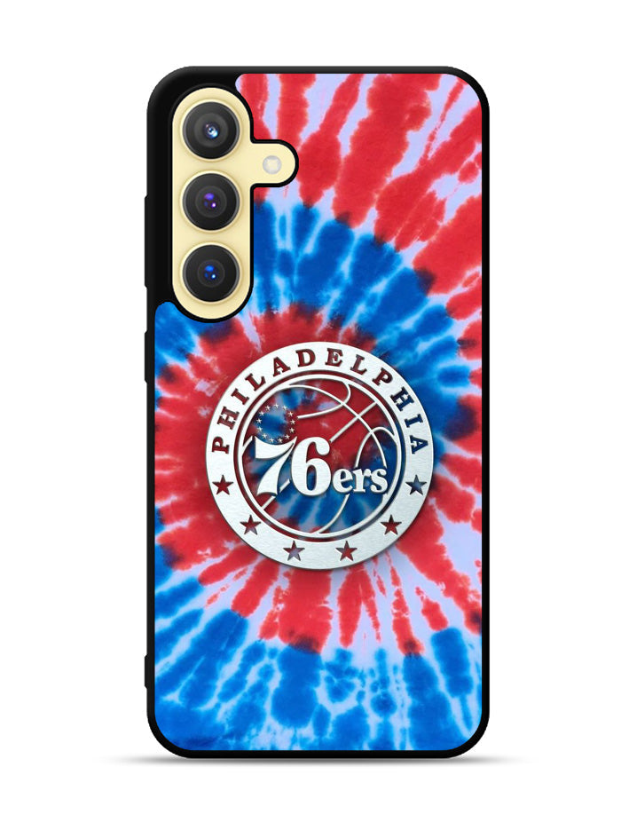 Philadelphia 76ers Tie Dye Style Logo Samsung Galaxy S25 Plus 5G , Samsung Galaxy S25+ 5G Case OV10542