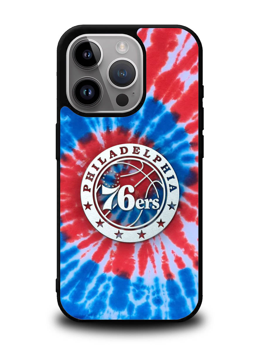 Philadelphia 76ers Tie Dye Style Logo iPhone 14 Pro Case QC10542