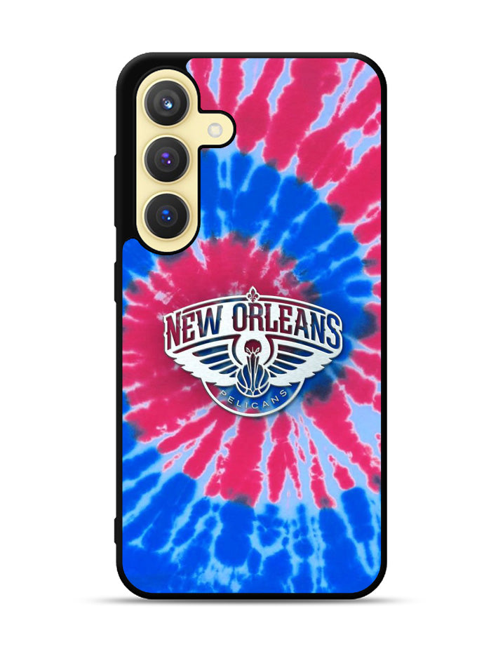 New Orleans Pelicans Tie Dye Style Logo Samsung Galaxy S23 FE 5G Case QC10512
