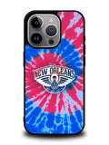 New Orleans Pelicans Tie Dye Style Logo iPhone 15 Pro Max Case OV10512