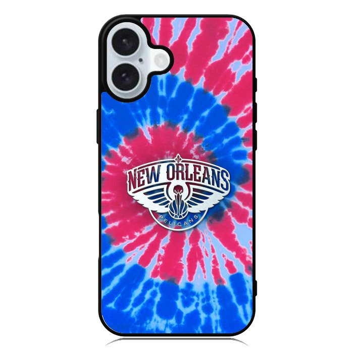 New Orleans Pelicans Tie Dye Style Logo iPhone 16 Case QC10512
