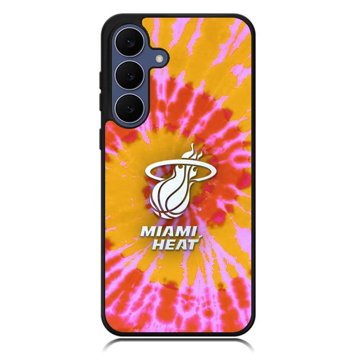 Miami Heat Tie Dye Style Logo Samsung Galaxy S25 FE Case OV10493