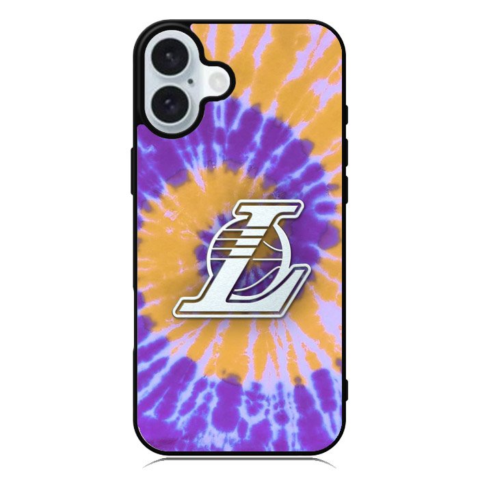 Los Angeles Lakers Tie Dye Style Logo iPhone 16 Case QC10624