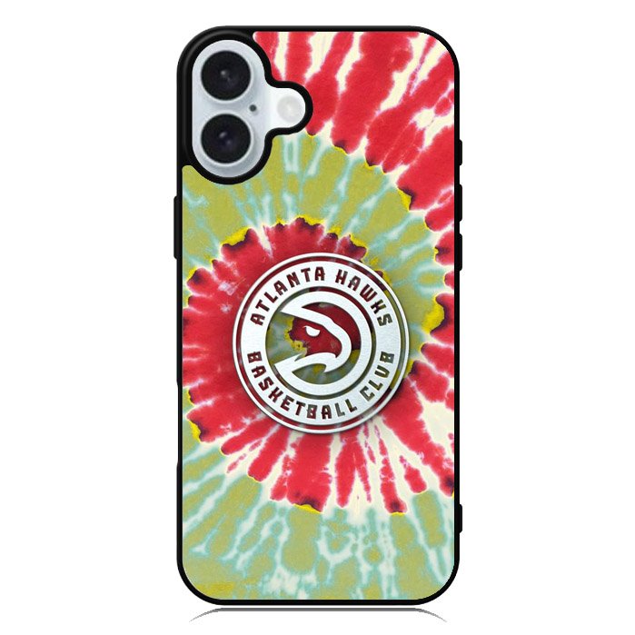 Atlanta Hawks Tie Dye Style Logo iPhone 16 Plus Case QC10641
