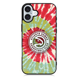 Atlanta Hawks Tie Dye Style Logo iPhone 16 Plus Case QC10641