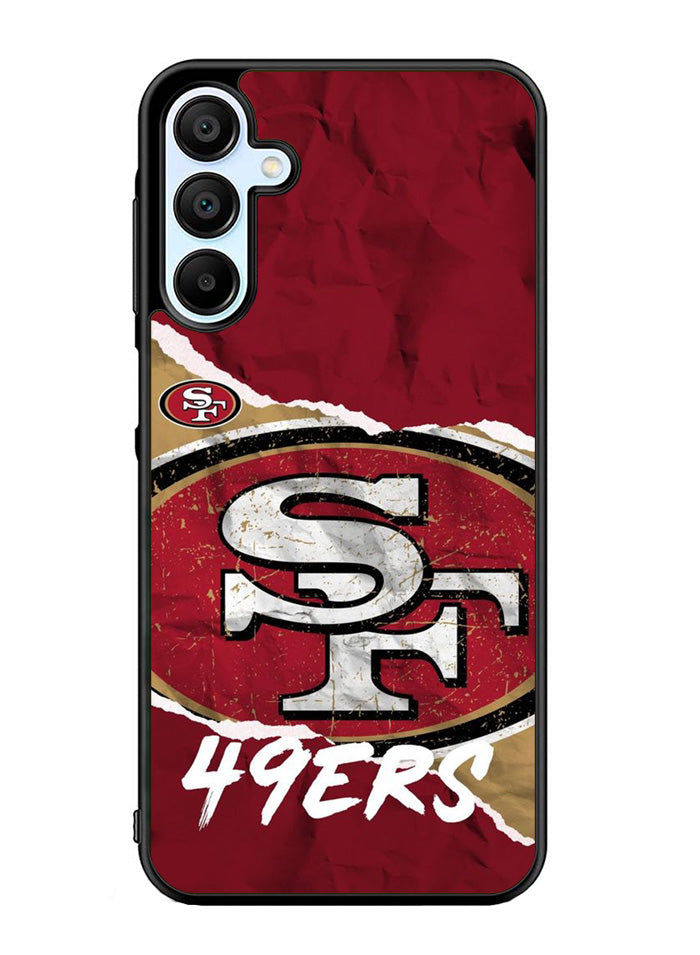 San Francisco 49ers Torn Paper Style Logo Samsung Galaxy A35 5G Case OV10317