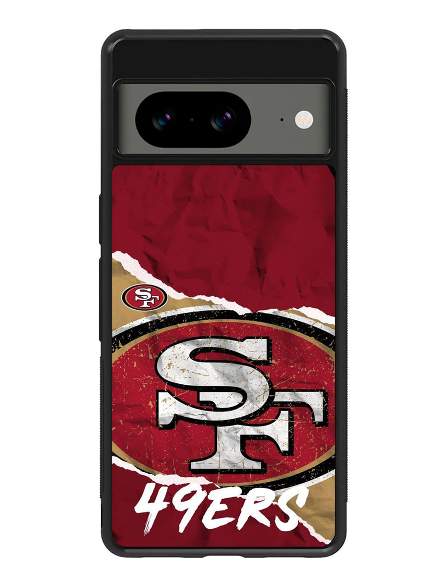 San Francisco 49ers Torn Paper Style Logo Google Pixel 8A Case QC10317