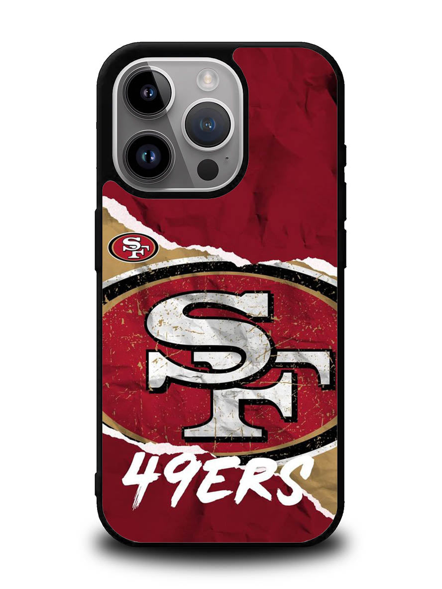 San Francisco 49ers Torn Paper Style Logo iPhone 15 Pro Max Case OV10317