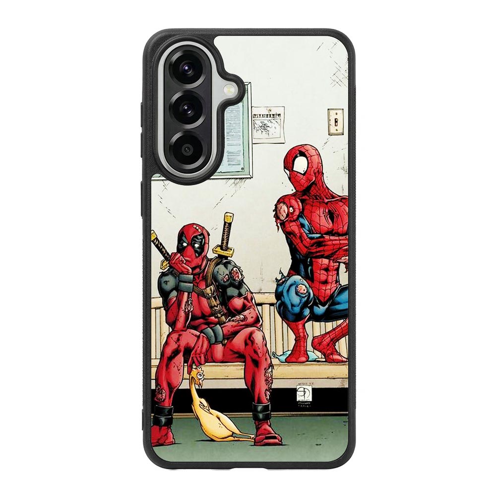 Funny Spiderman and Deadpool Samsung Galaxy A37 Case