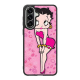 Betty Boop Pink Background flowers Samsung Galaxy A37 Case