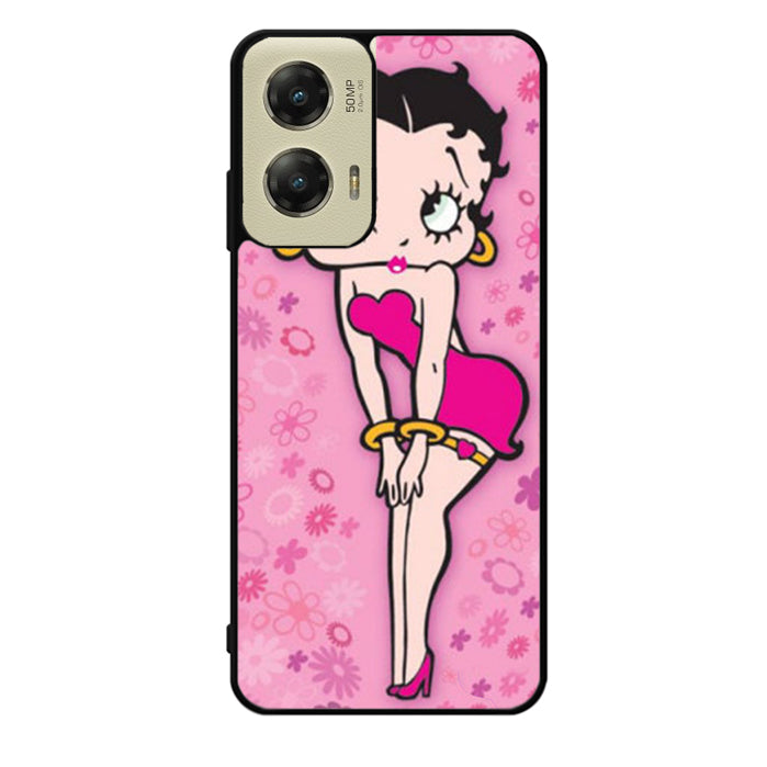 Betty Boop Pink Background flowers Motorola Moto G Stylus 5G 2024 Case