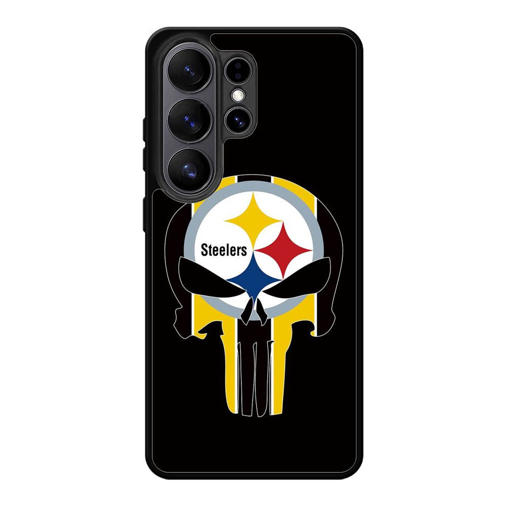 Pittsburgh Steelers skull flags Samsung Galaxy S26 Ultra Case QC2852