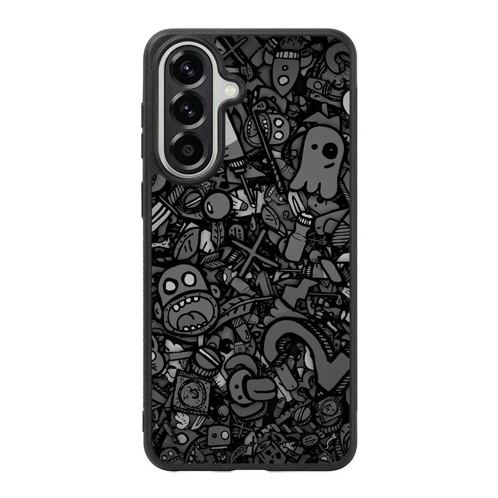Doodle Grey Cool Samsung Galaxy A57 Case OV7100