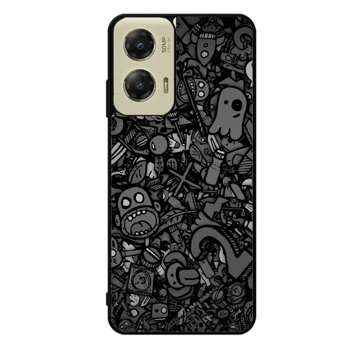 Doodle Grey Cool Motorola Moto G Stylus 5G 2024 Case OV7100