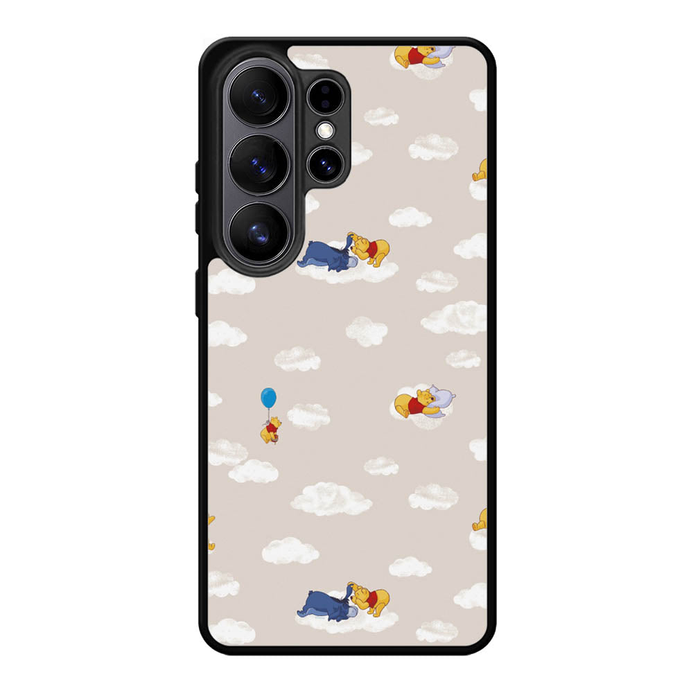 Winnie The Pooh Cloud Pattern Samsung Galaxy S26 Ultra Case QC6854
