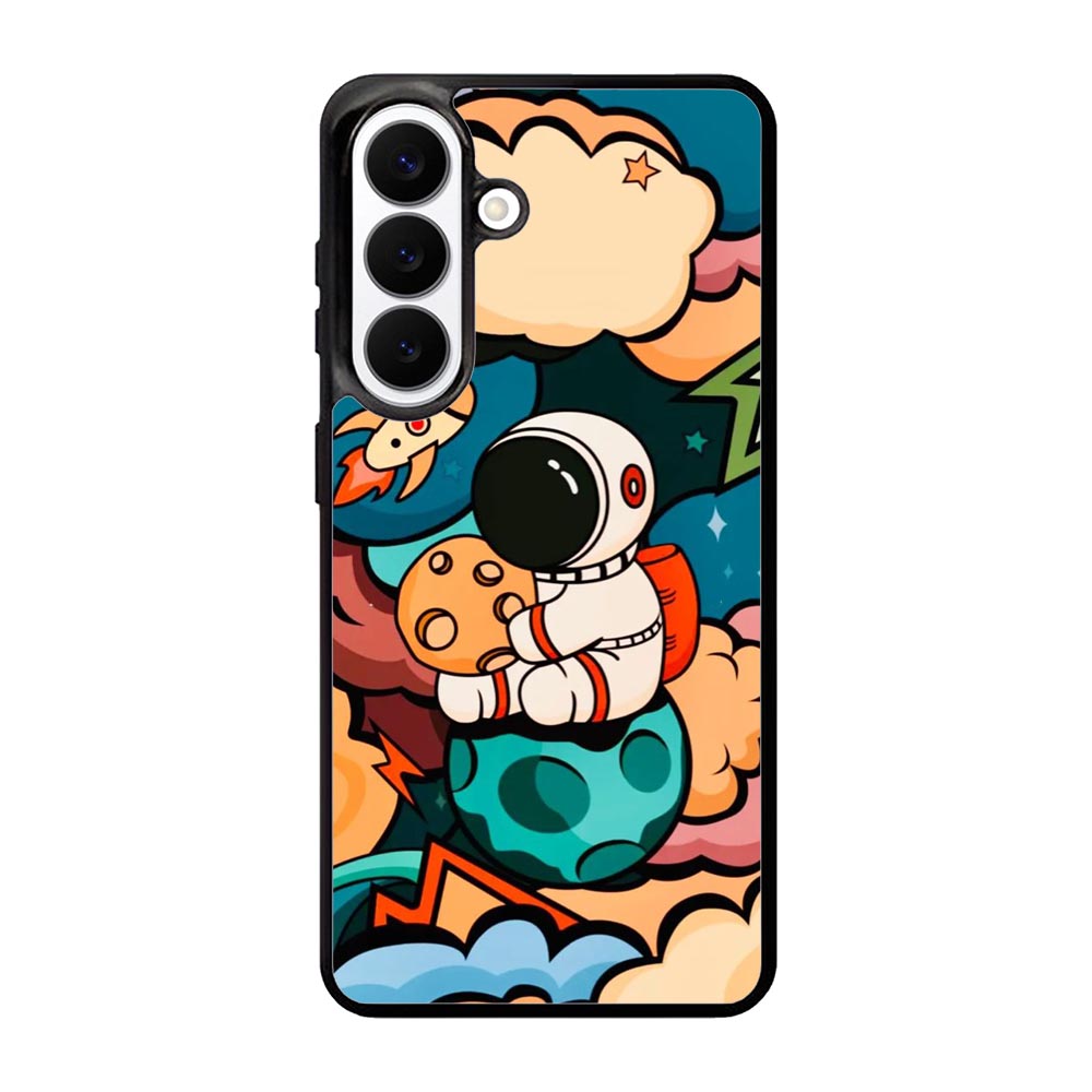 Cute Astronaut Hug The Planet Samsung Galaxy S26 Plus Case QC8810