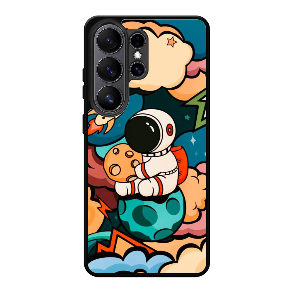 Cute Astronaut Hug The Planet Samsung Galaxy S26 Ultra Case OV8810