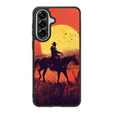 Red dead cowboy sunset Art Samsung Galaxy A37 Case OV10805