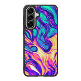 Swirl Paint Blue and Yellow Samsung Galaxy A37 Case OV10837