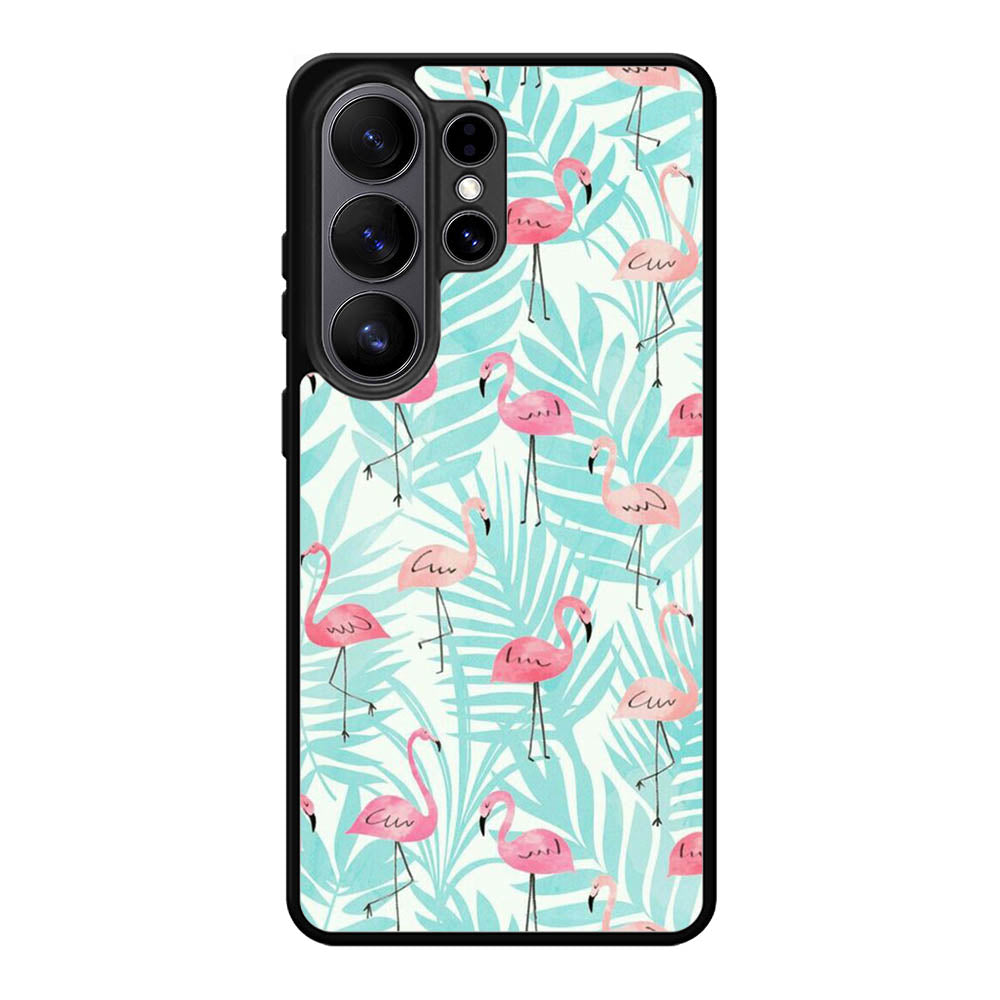 Flamingo Pattern Tropical Samsung Galaxy S26 Ultra Case QC10856