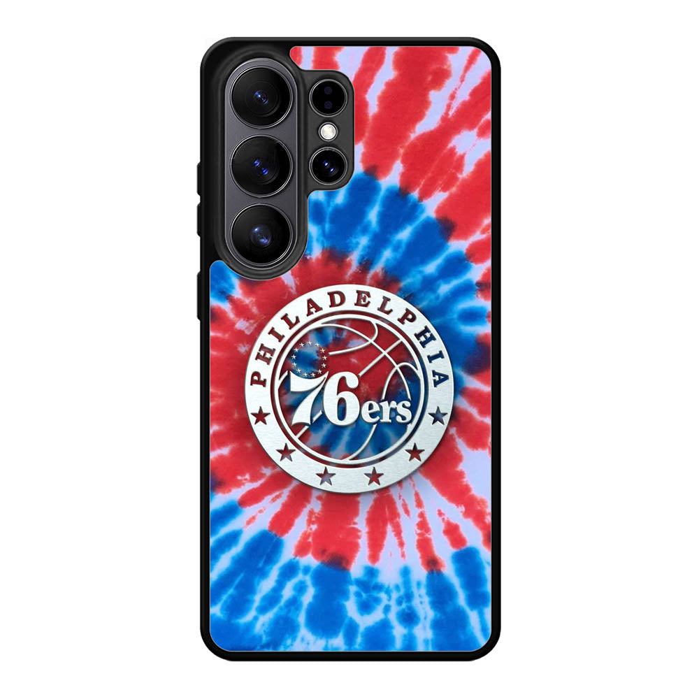 Philadelphia 76ers Tie Dye Style Logo Samsung Galaxy S26 Ultra Case OV10542