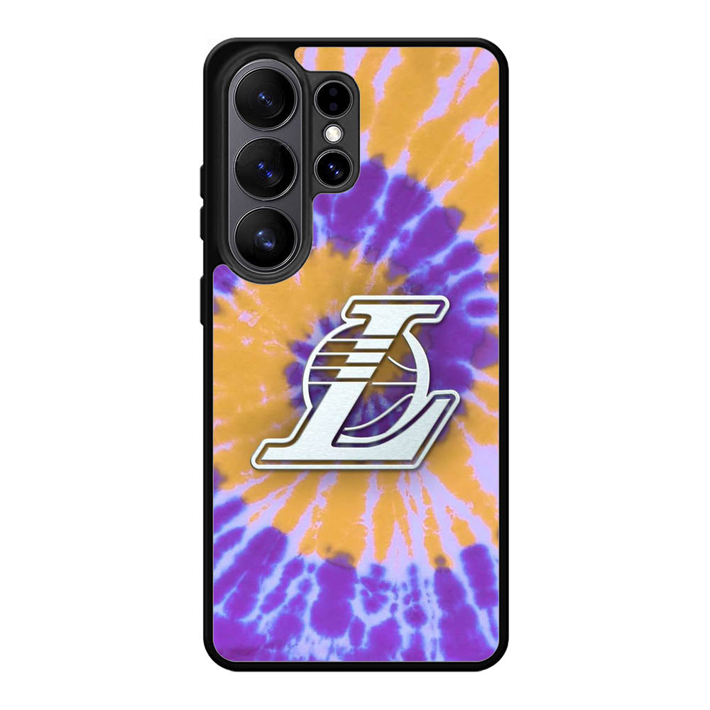 Los Angeles Lakers Tie Dye Style Logo Samsung Galaxy S26 Ultra Case QC10624