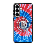 Los Angeles Clippers Tie Dye Style Logo Samsung Galaxy S26 Case QC10623