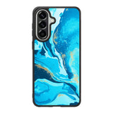 Marble Pattern Blue Samsung Galaxy A37 Case OV3394